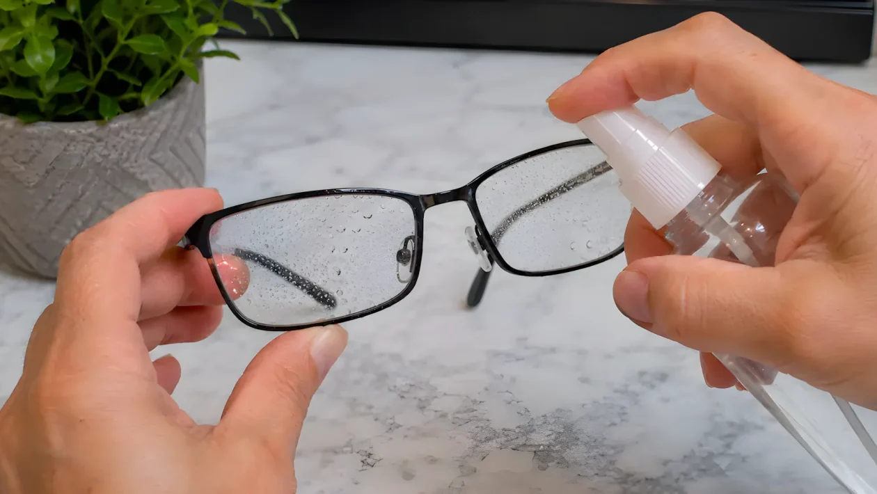 Pulire gli occhiali da vista con l'aceto bianco: la formula diluita per eliminare aloni e grasso