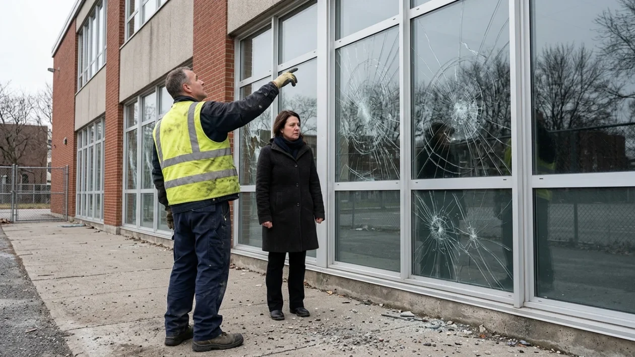 Danni provocati al plateatico durante il raid a Vittorio Veneto