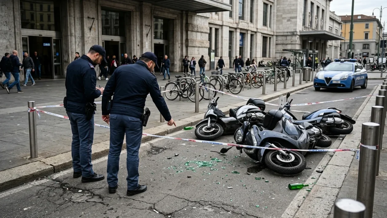 Pattuglia della Polizia di Stato intervenuta sul posto