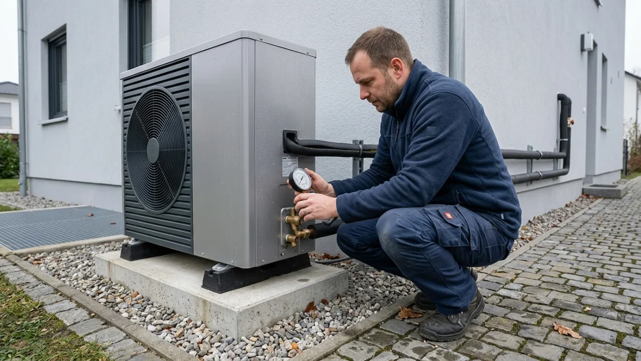 Unità esterna di una pompa di calore aria-acqua ad alta efficienza