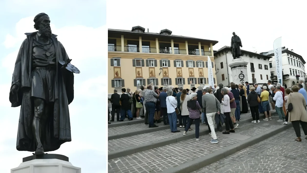 Restauro da 75.000 euro per Tiziano: a Pieve di Cadore rinasce la statua in bronzo alta 285 centimetri
