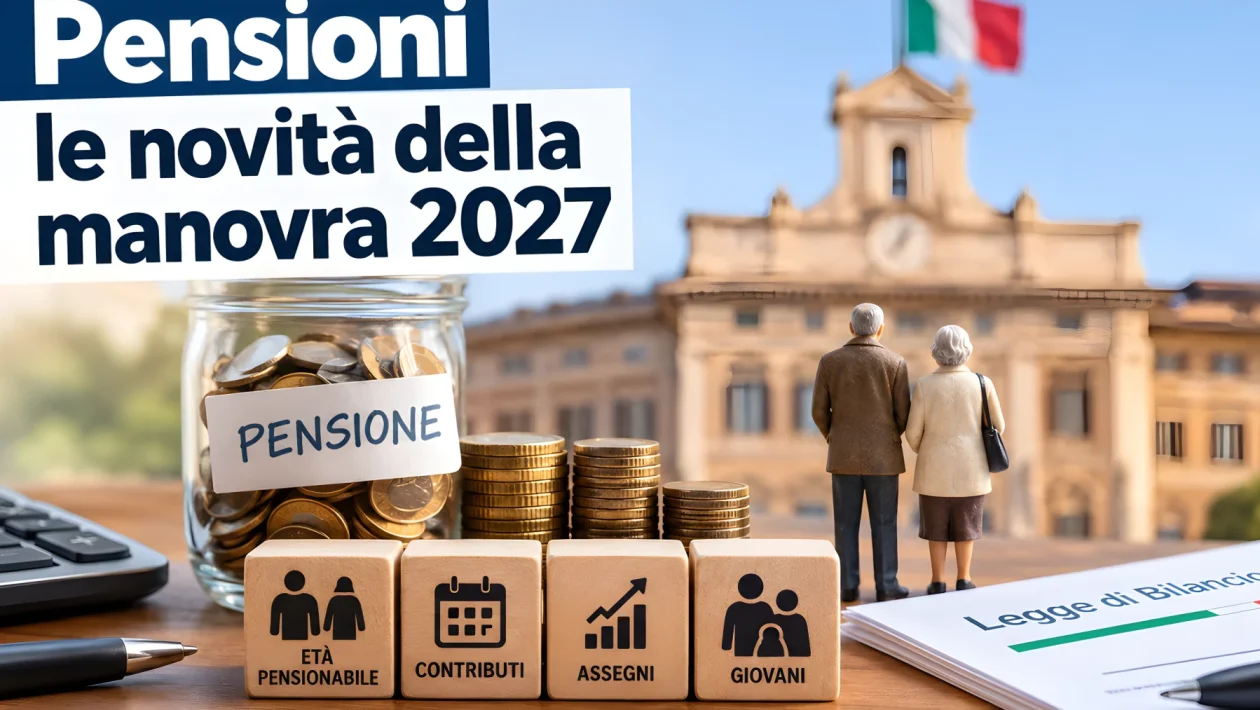 Riforma pensioni 2027: scatto a 67 anni e un mese, piano da 1,1 miliardi e Quota 41