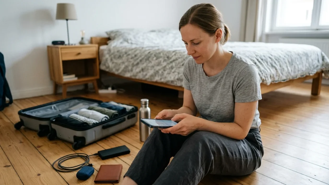 Controllo delle impostazioni di rete su smartphone prima di un viaggio