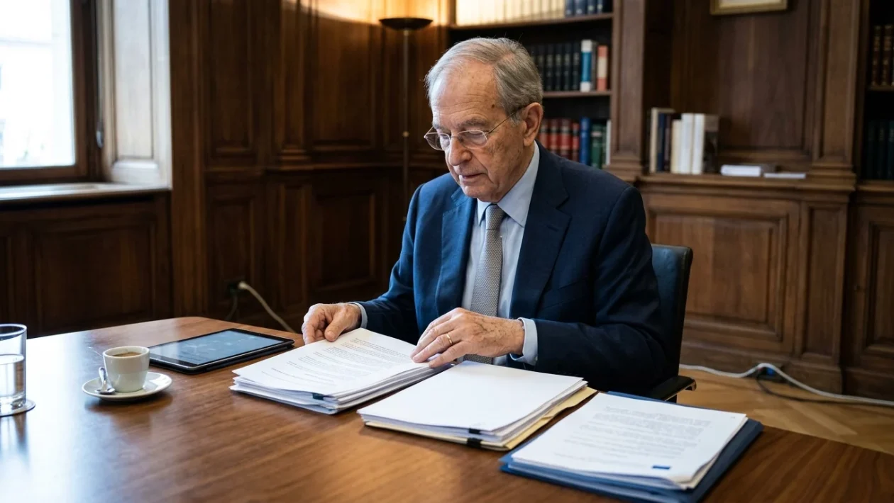 Romano Prodi durante un intervento pubblico istituzionale