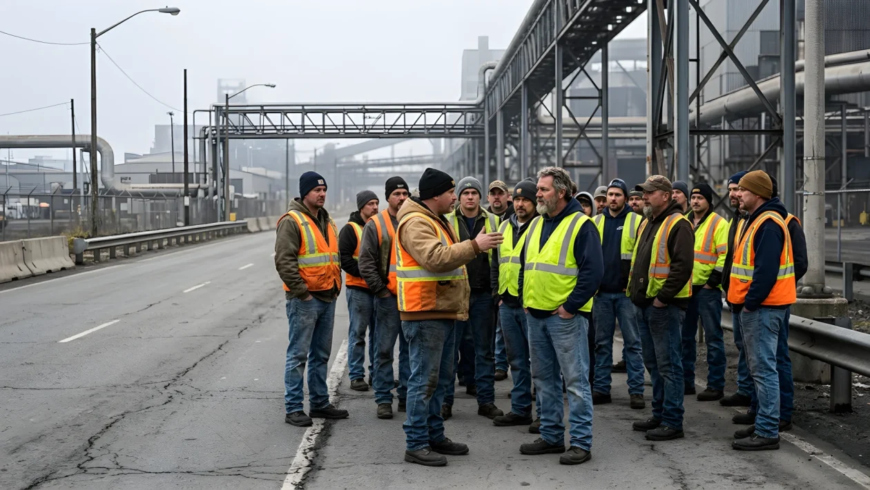 Protesta dei lavoratori dell'indotto dell'ex Ilva di Taranto