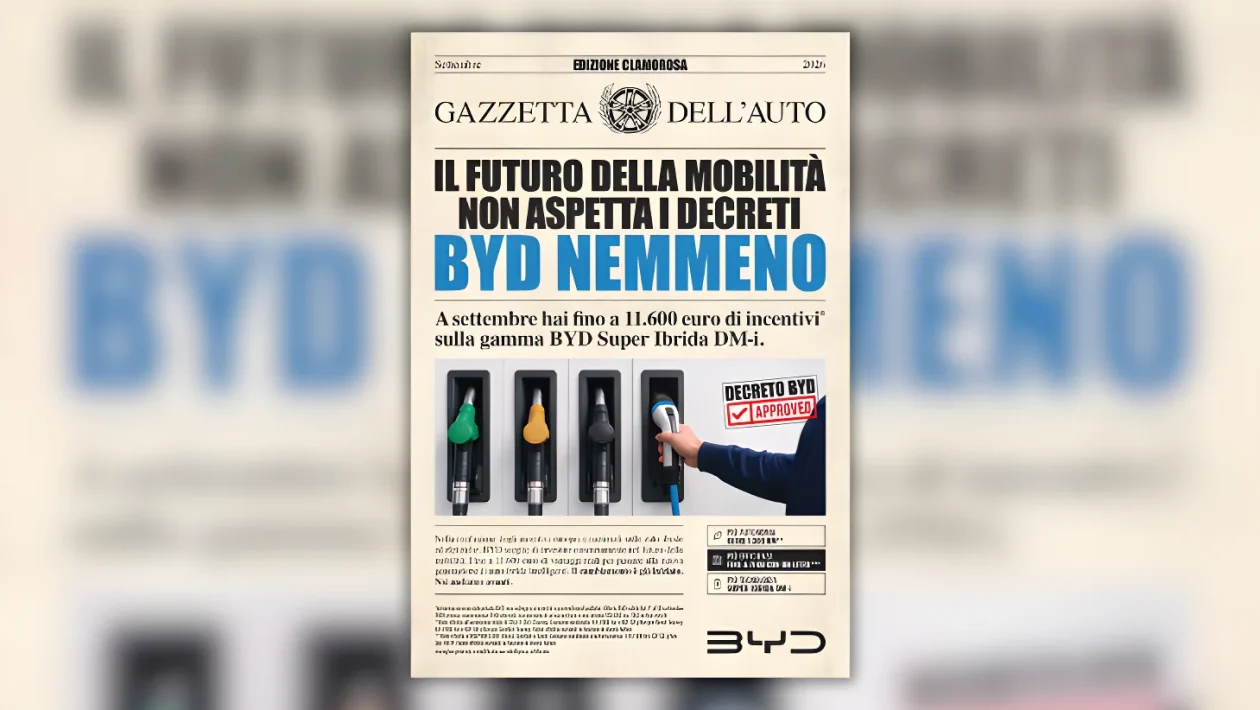Sconti fino a 11.600 euro e oltre 1.300 km di autonomia: parte la campagna Decreto BYD