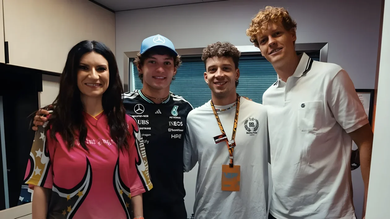Sinner e Berrettini al GP di Monza: la battuta sul ginocchio e il programma tra Tokyo e Shanghai