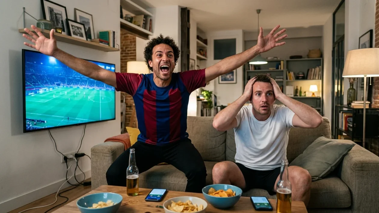 Azione di gioco durante il match tra Siviglia e Barcellona allo stadio Ramón Sánchez-Pizjuán