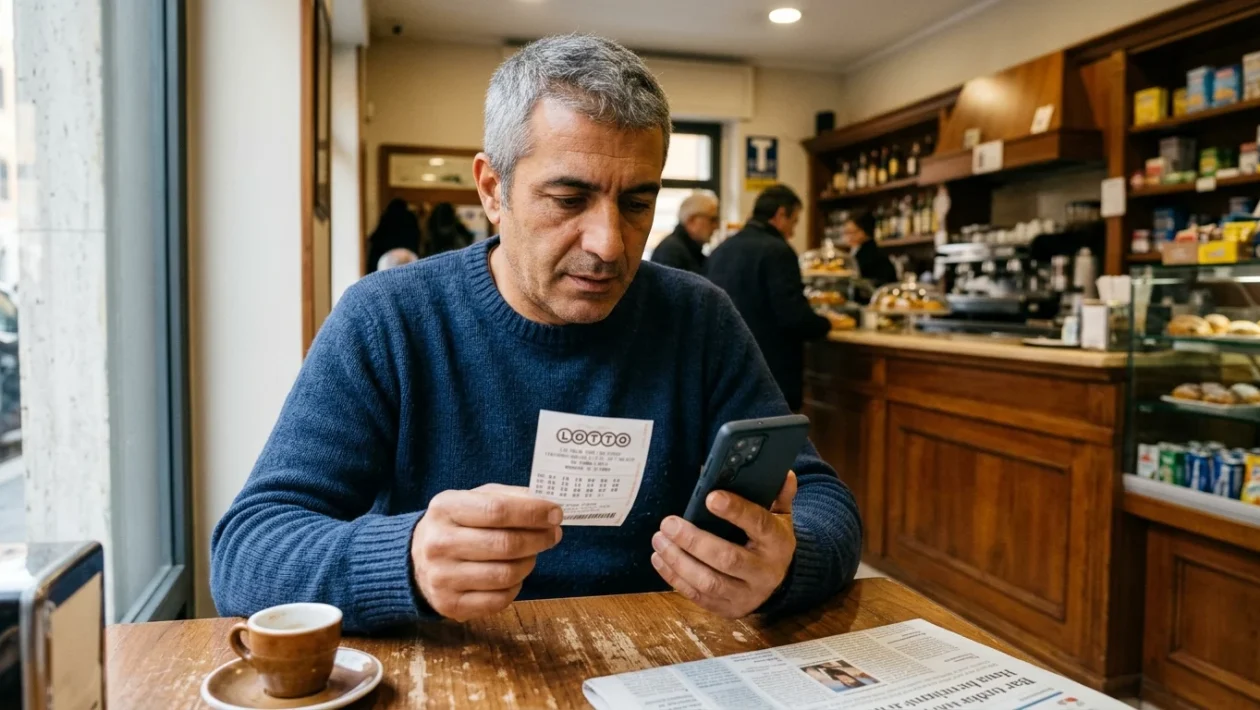 Schedina del SuperEnalotto con numeri di gioco