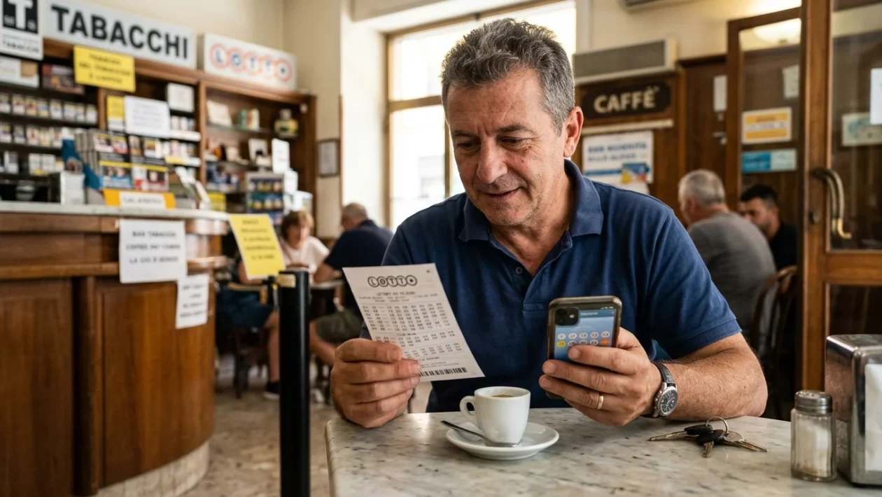 Schedine e numeri per l'estrazione del Lotto e SuperEnalotto
