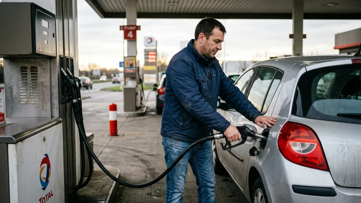 Erogatore di carburante presso una stazione di rifornimento
