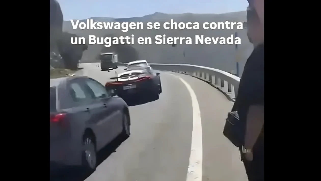 Tampona una Bugatti da 3,8 milioni con una Polo da 20.000 euro: l'incidente in Spagna diventa virale
