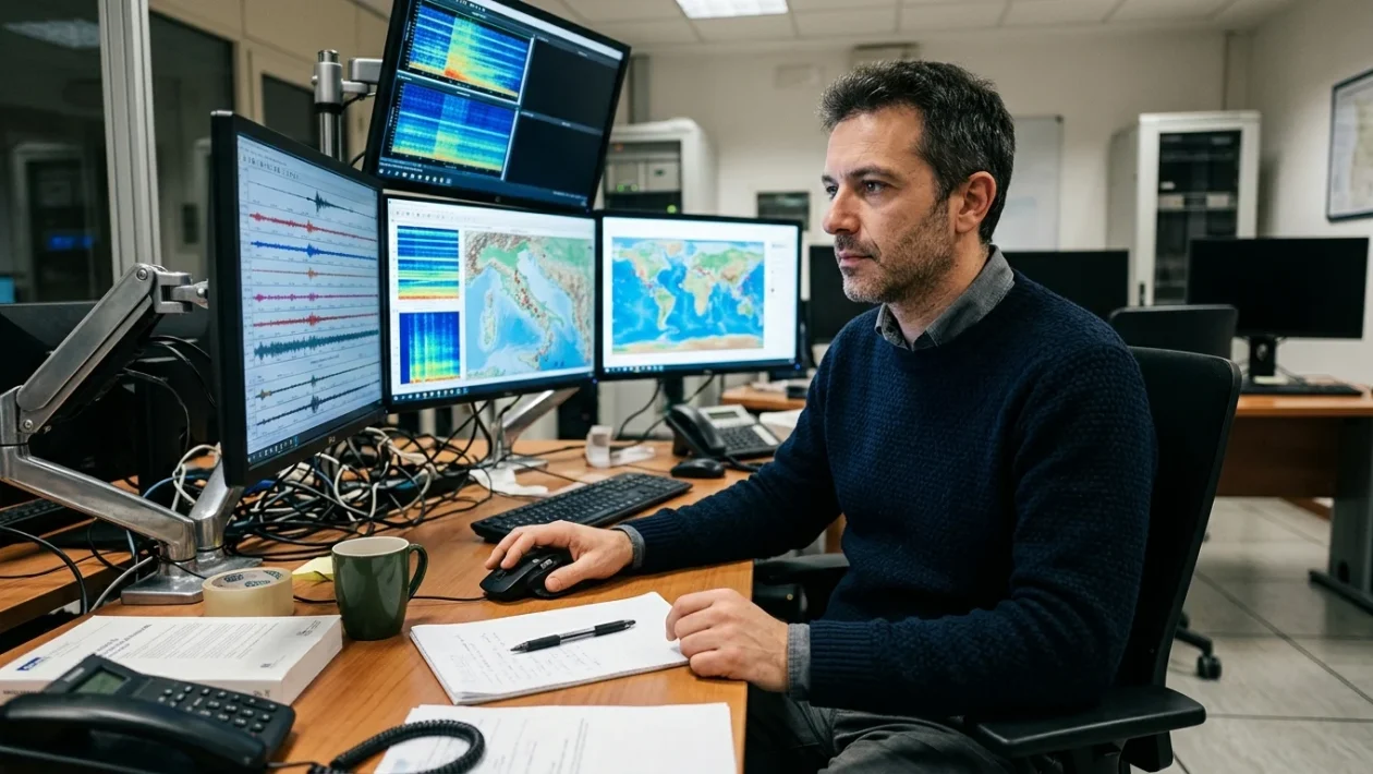Rilevazione sismica dei terremoti in provincia di Messina monitorati dall'INGV