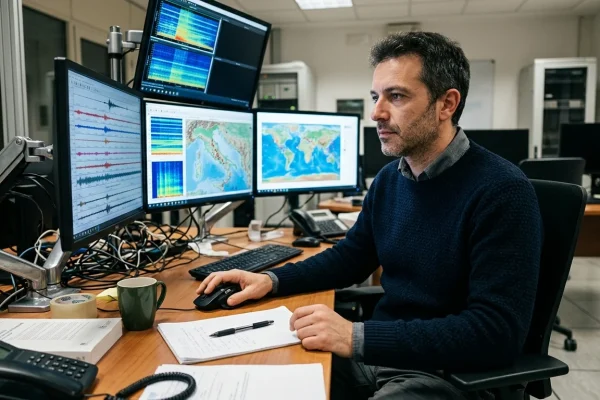 Rilevazione sismica dei terremoti in provincia di Messina monitorati dall'INGV