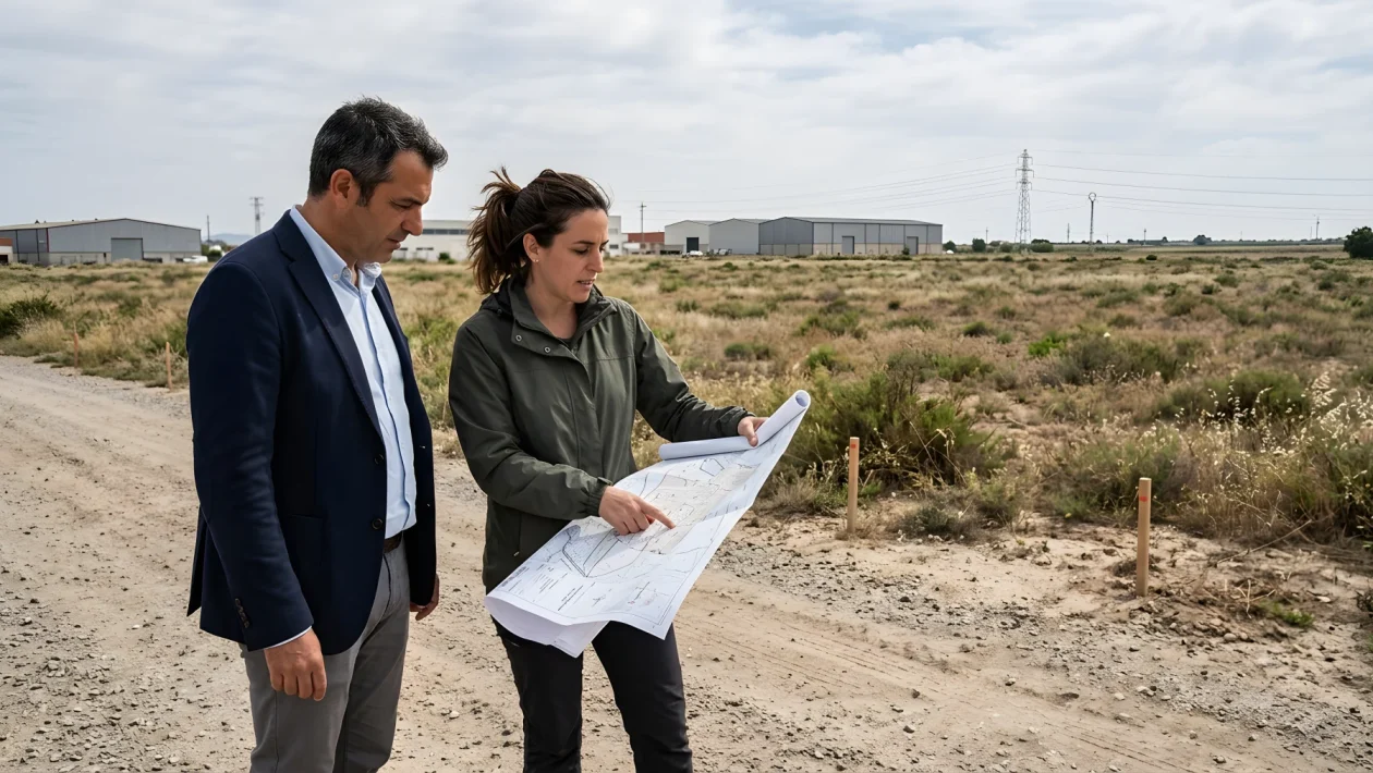 Area della zona industriale destinata all'installazione di pannelli fotovoltaici