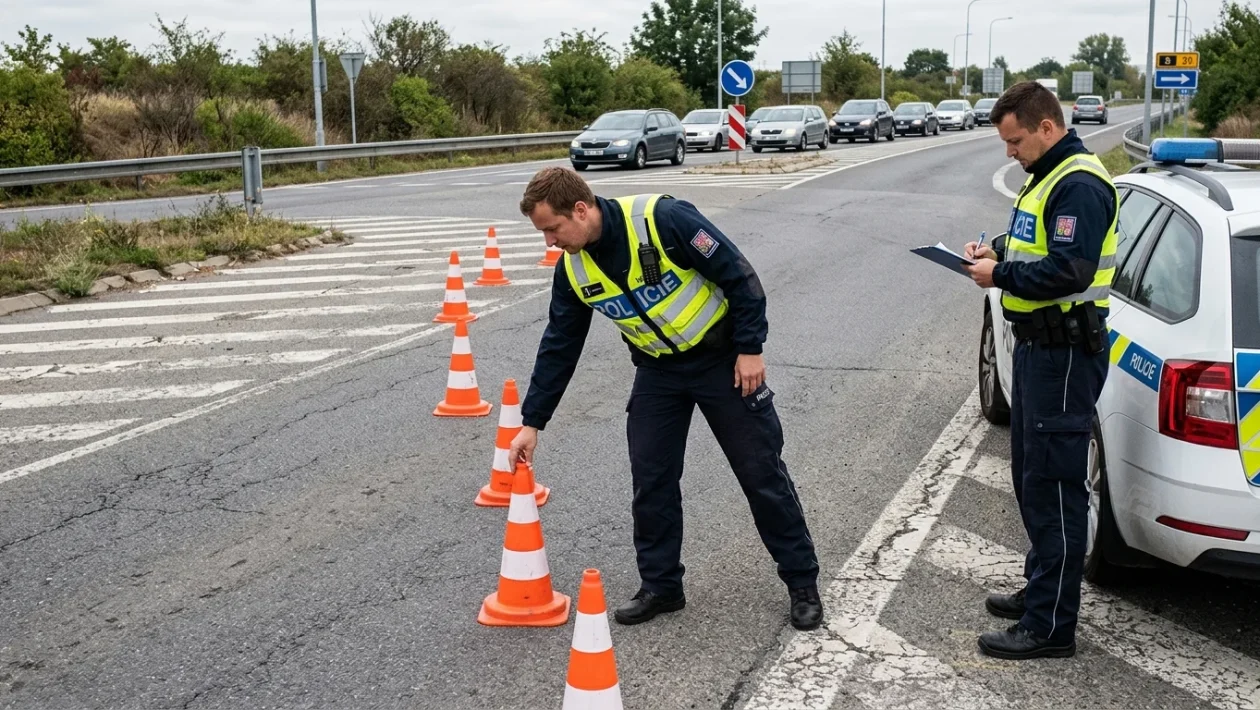 Rilievi della polizia locale dopo un incidente stradale a Santa Maria di Sala