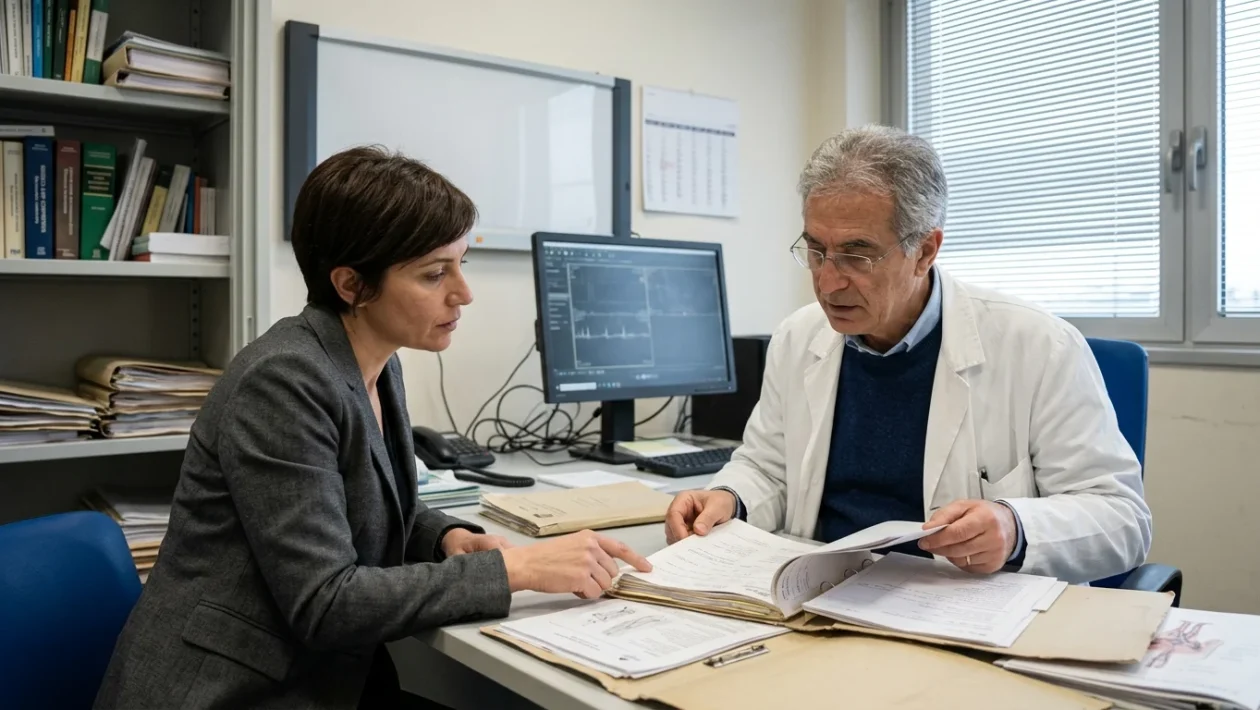 Documentazione clinica e fascicolo medico per verifiche peritali post operatorie