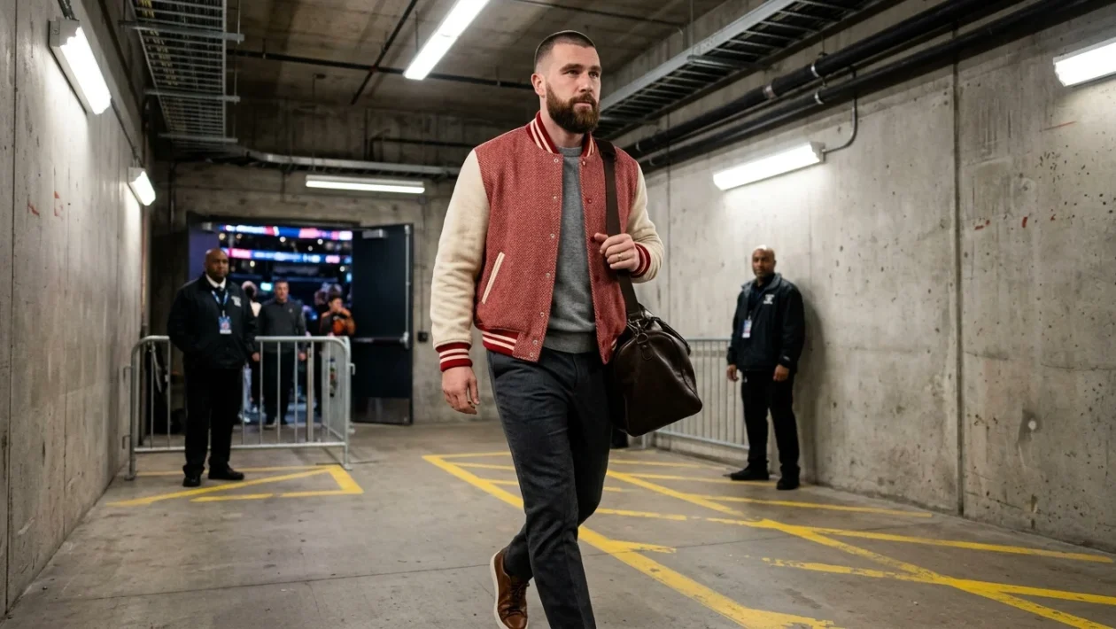 Travis Kelce in campo durante una partita dei Kansas City Chiefs