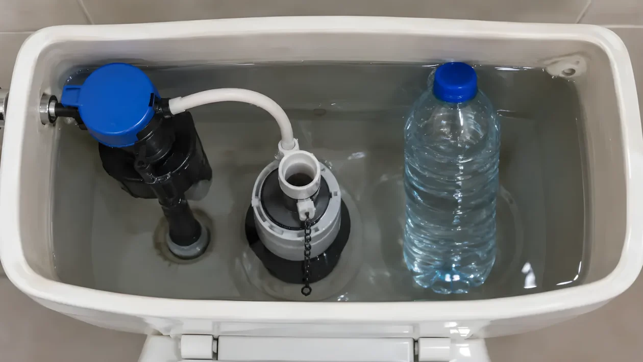Una bottiglia d'acqua nella cassetta del wc: il trucco per ridurre i consumi a ogni scarico