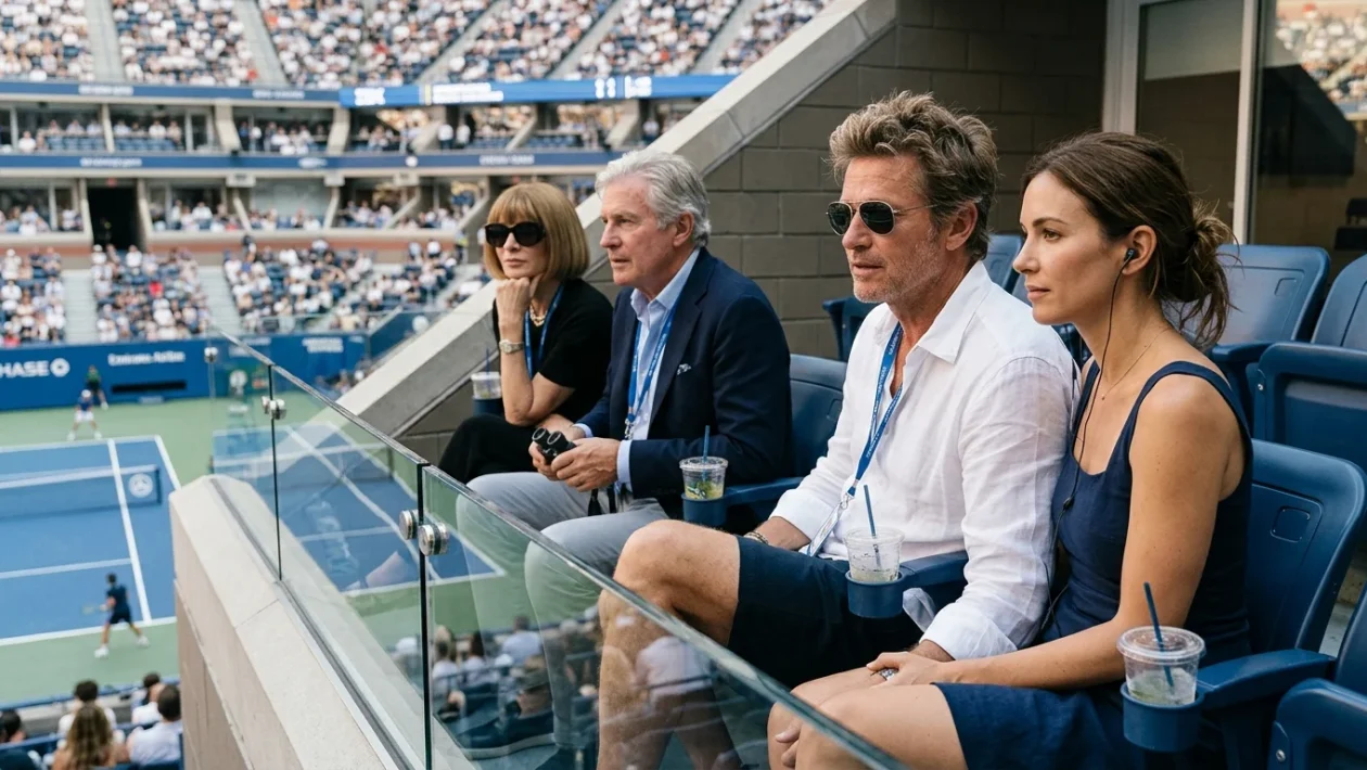 Celebrità e ospiti illustri sulle tribune dell'Arthur Ashe Stadium a Flushing Meadows