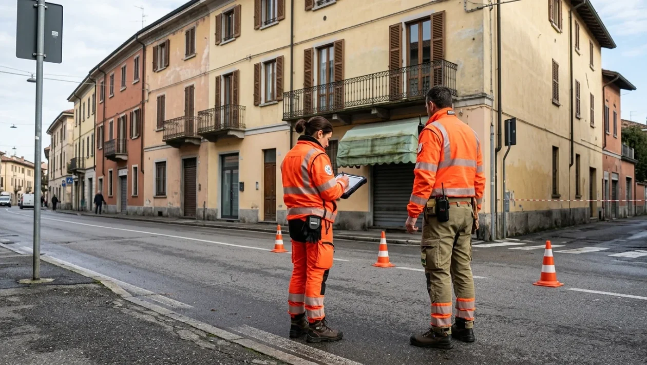 La palazzina in via VII Martiri a Valdagno teatro dell'incidente