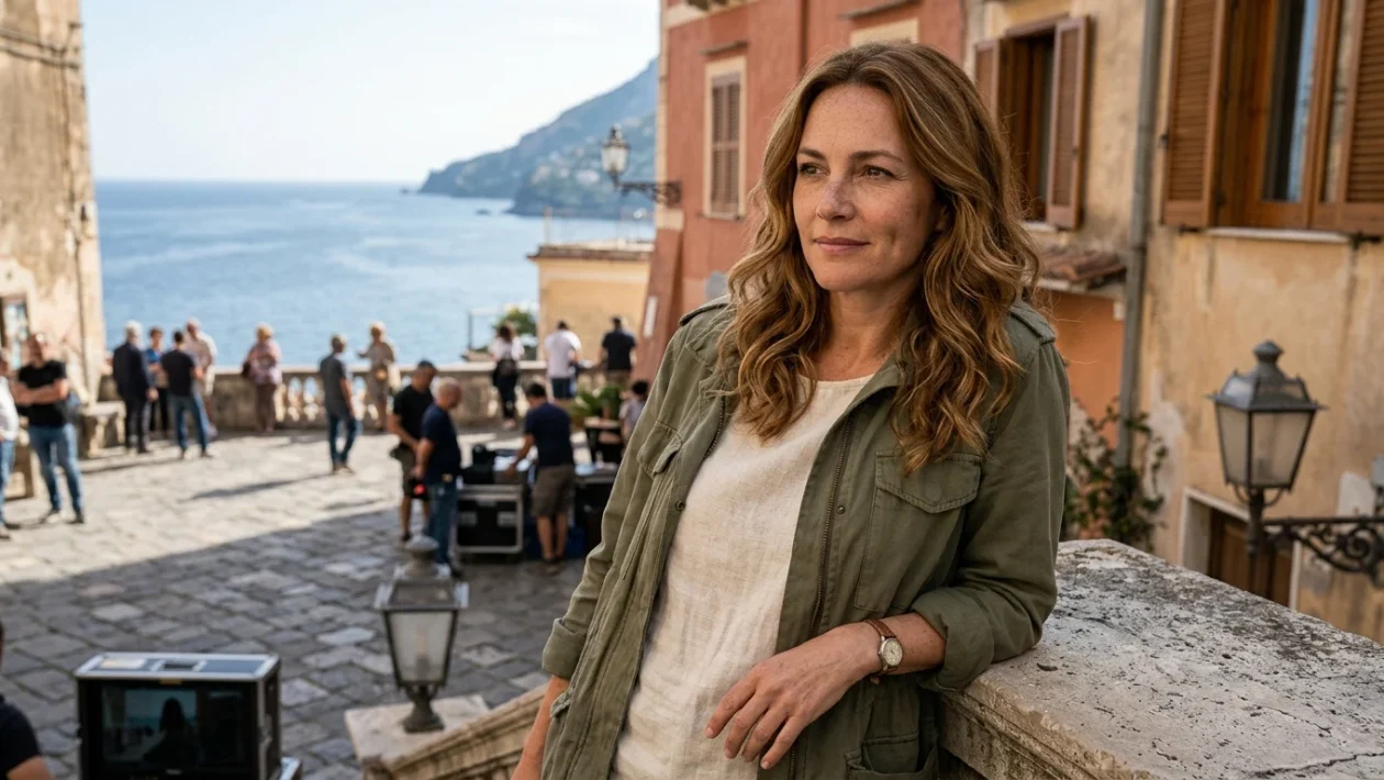 Vanessa Incontrada sul set a Piombino per la serie Erica Una detective per caso