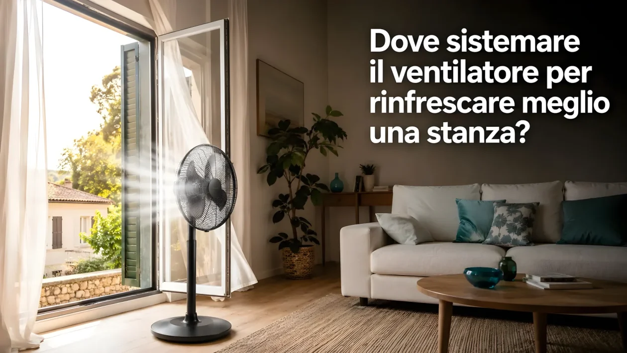 Ventilatore puntato a 1 metro dalla finestra: il metodo per abbassare il calore in casa