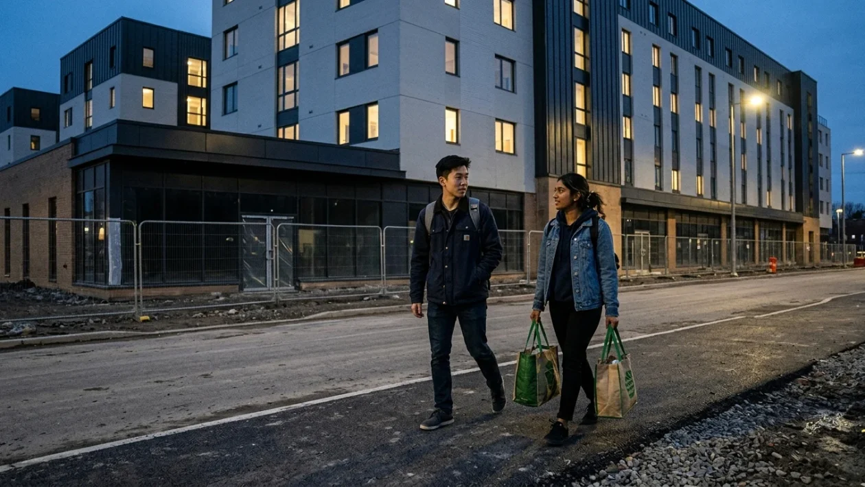 Edifici del nuovo studentato nell'ex Villaggio Olimpico di Milano