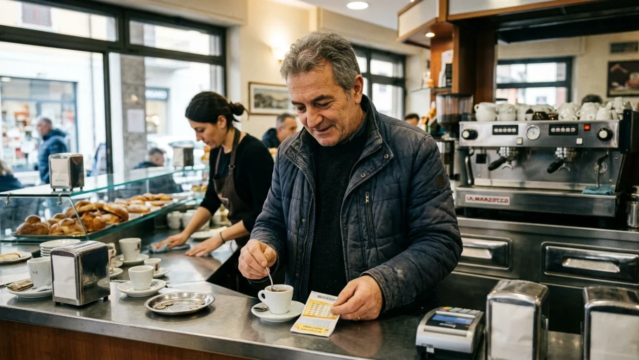 Ricevuta convalidata del SuperEnalotto stampata presso una ricevitoria