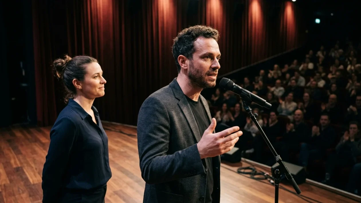 Yuval Abraham e Rachel Szor con il premio della giuria alla Mostra del Cinema di Venezia