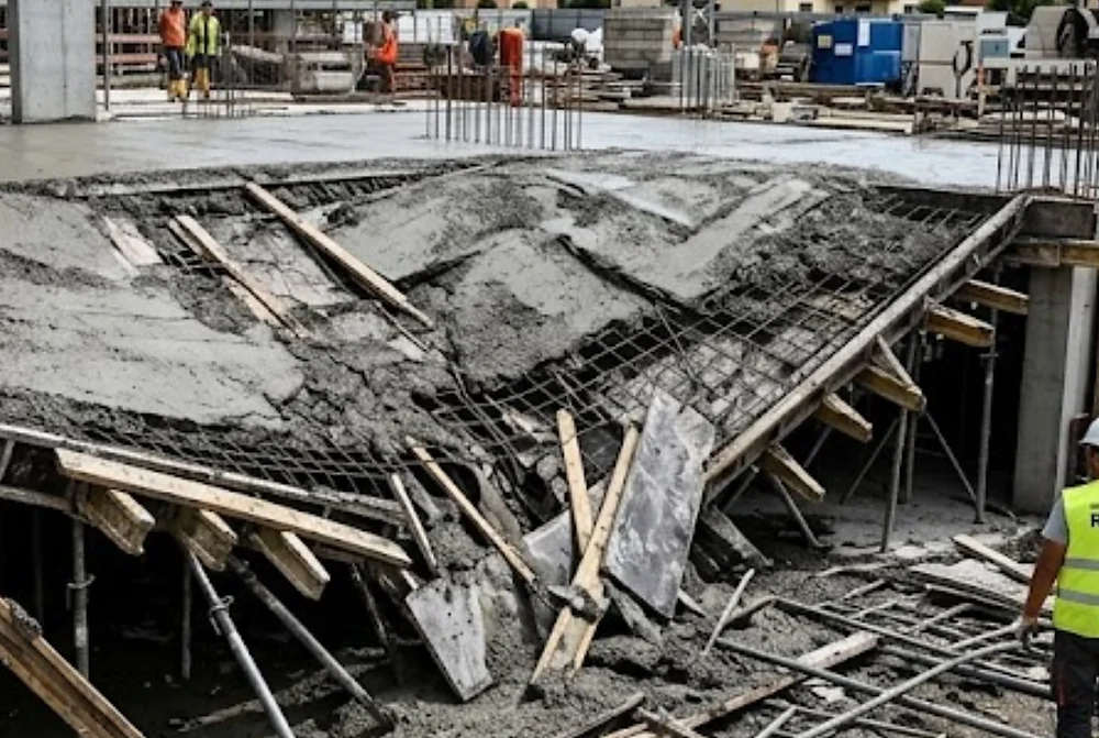 Crollo nel cantiere scolastico a Guardiagrele: 4 operai feriti durante il getto del solaio