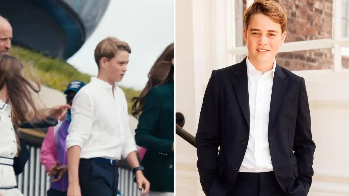 Due foto del principe George © Instagram
