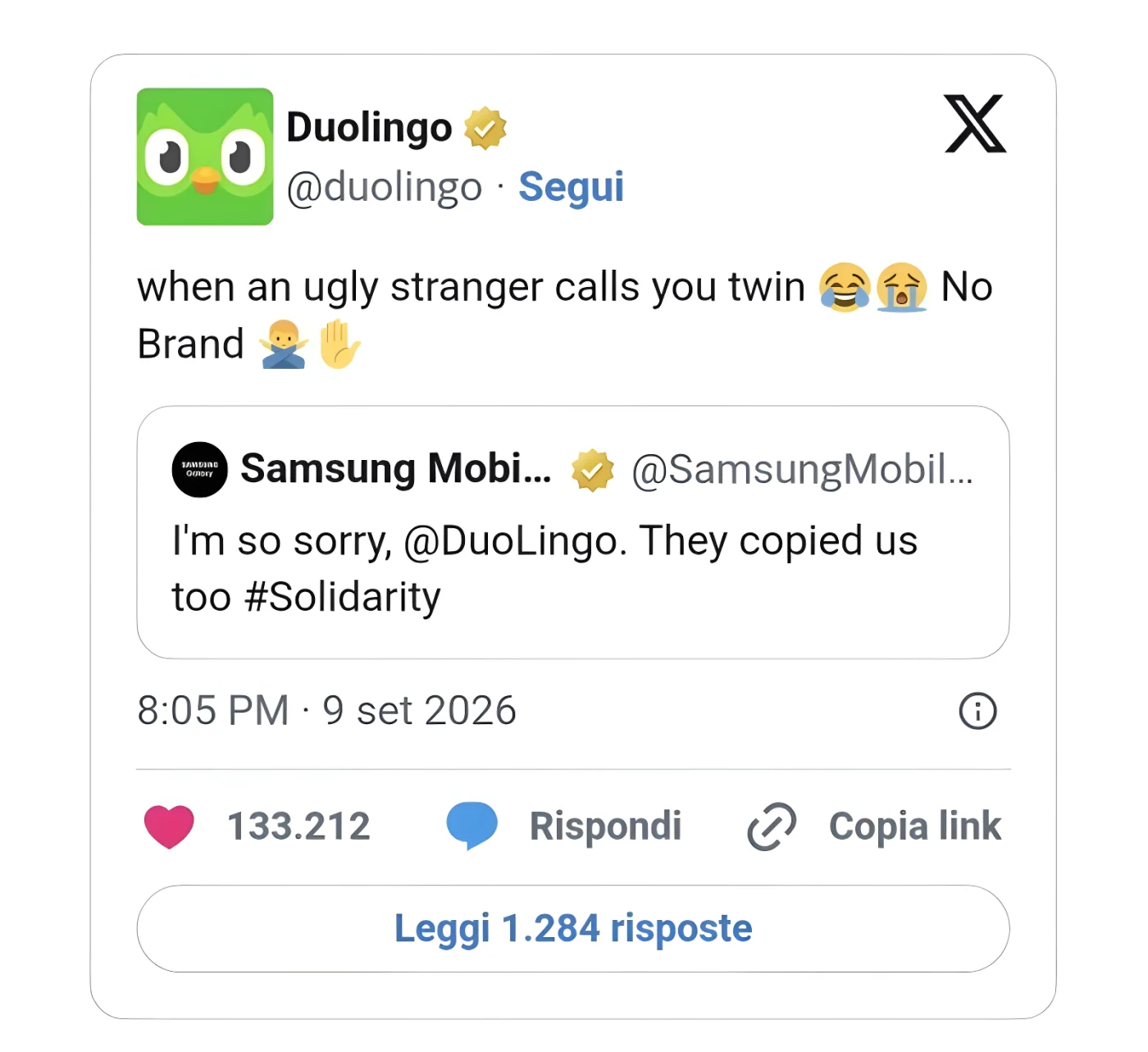 Duolingo e Samsung su iPhone Duo