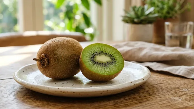 El kiwi es una de las frutas ideales para comer antes de dormir. (Imagen ilustrativa generada con IA)