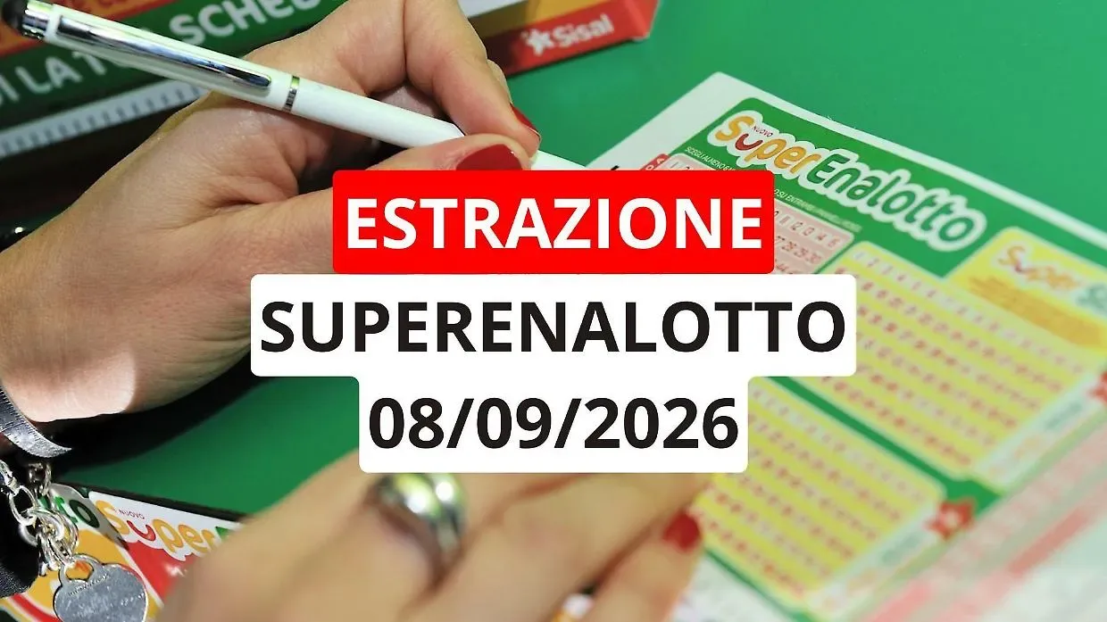 Estrazione Superenalotto: ecco i numeri vincenti di martedì 8 settembre