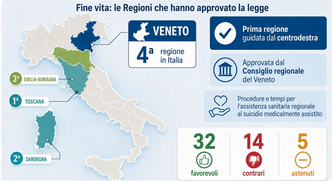 Fine vita, il Veneto approva la legge con 32 voti a favore: è la prima Regione di centrodestra