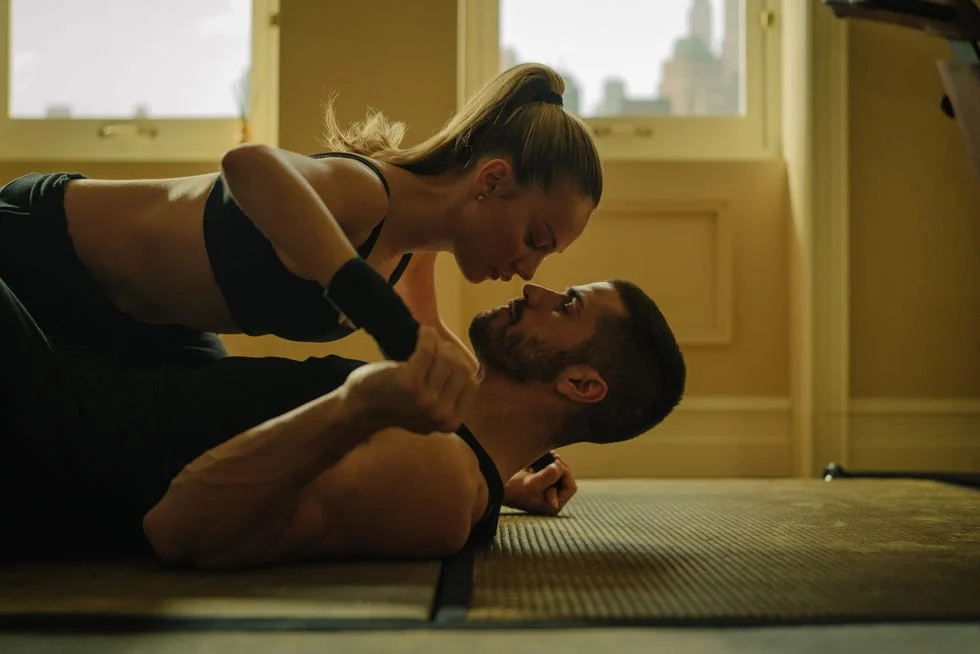 fitness training session between two individuals