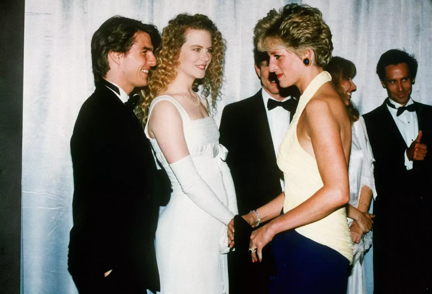 GREAT BRITAIN - JULY 30: Diana, Princess of Wales meets actors Tom Cruise and Nicole Kidman at the premiere of