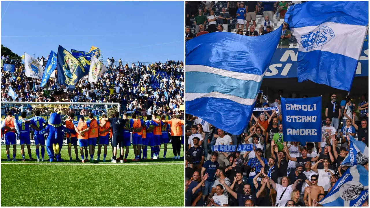 I tifosi di Carrarese e Empoli: grande sfida allo stadio dei Marmi