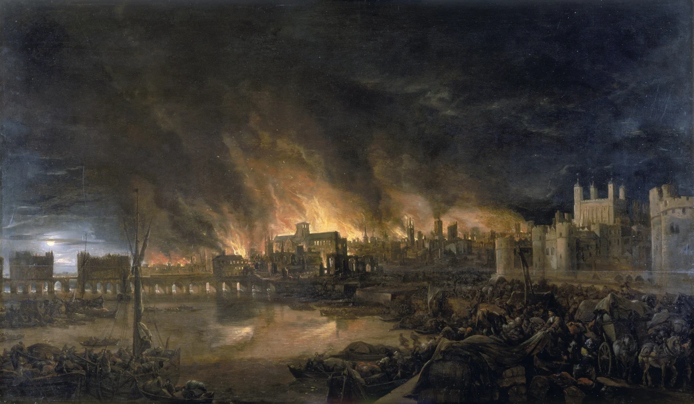Incendio di Londra del 1666: 13.200 case distrutte in 4 giorni di fuoco