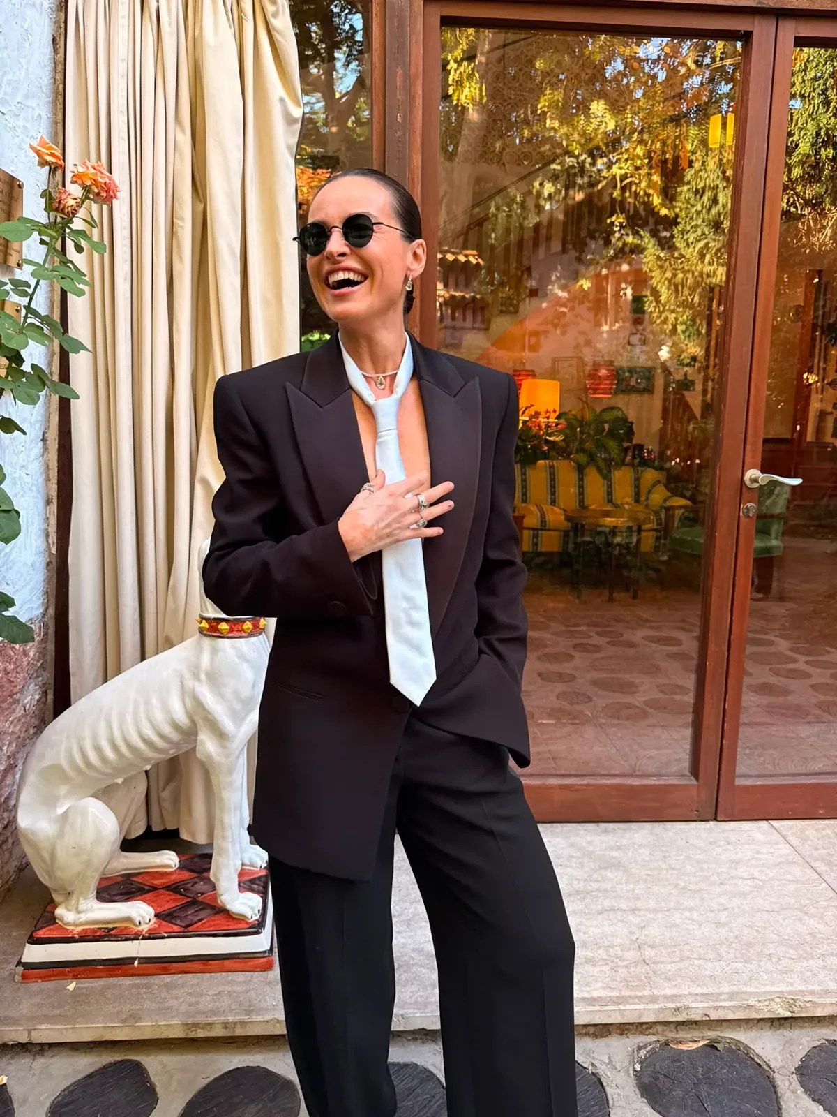 Kasia Smutniak mannish al Festival di Venezia 2026 il tuxedo dall