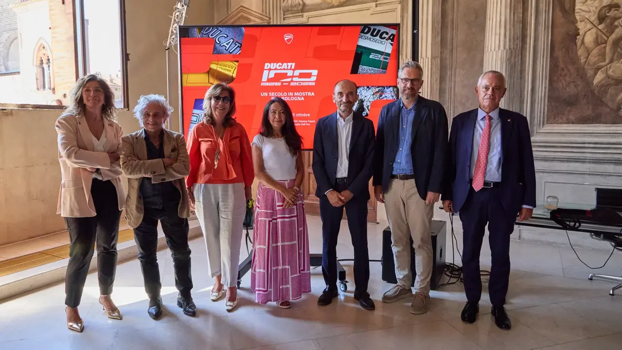 La conferenza stampa per le iniziative legate ai 100 anni della Ducati (Foto Massimo Gennari / Fotoschicchi) Foto Massimo Gennari / Fotoschicchi