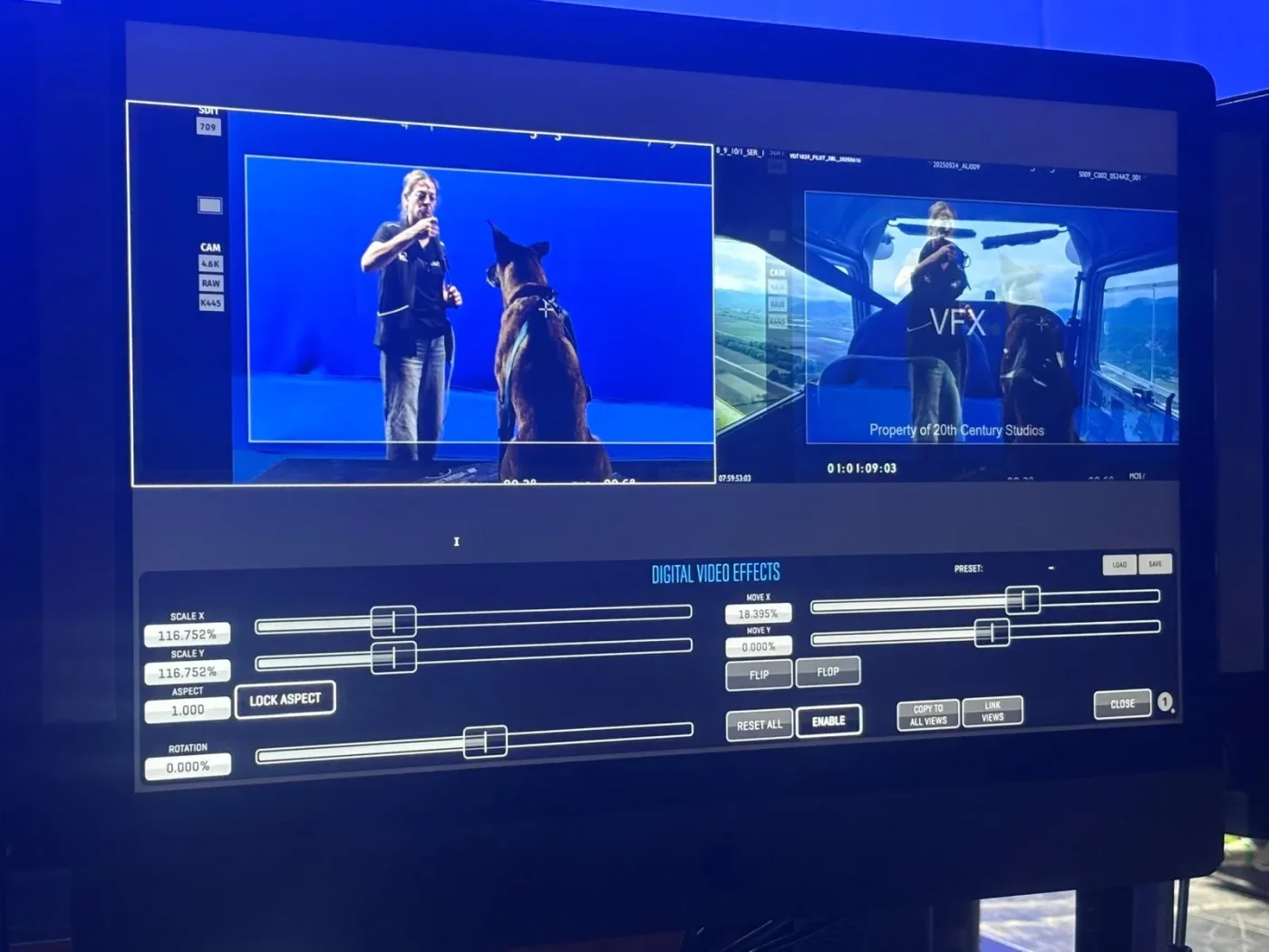 La costruzione dell'inquadratura sul set