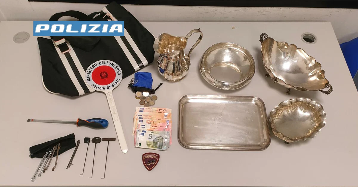La refurtiva sequestrata ai ladri georgiani