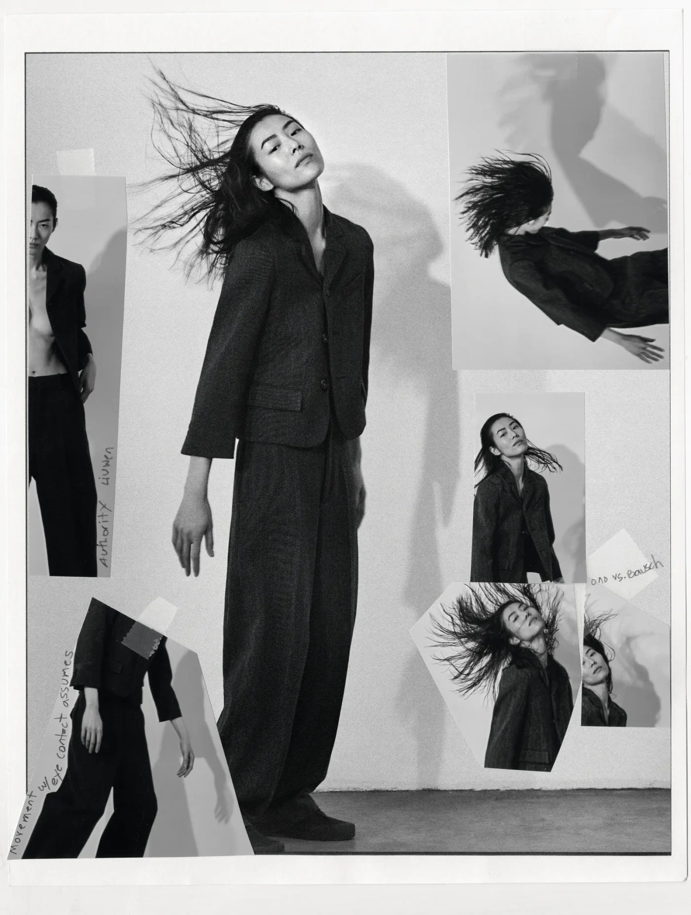 Liu Wen. Completo giacca e pantaloni di lana TODS