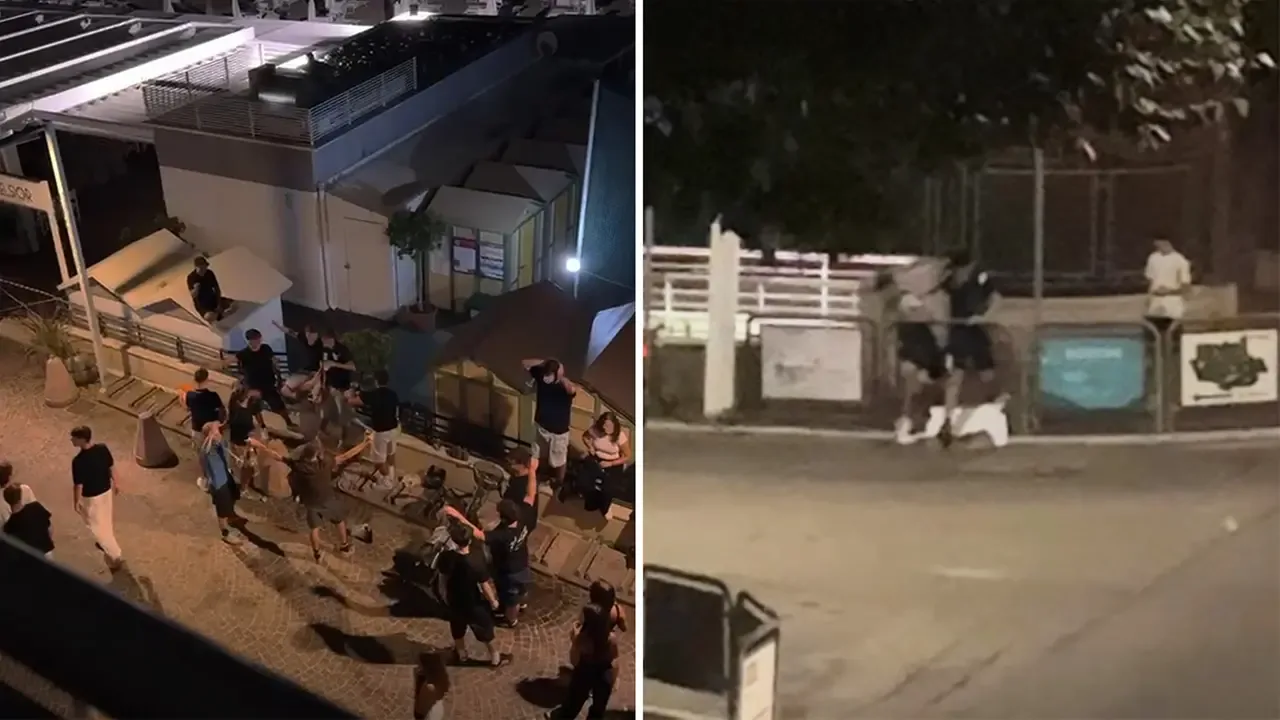 Momenti di agitazione sul lungomare Nazario Sauro a Pesaro