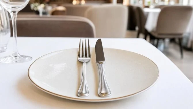 Posate sul piatto: le 2 sole posizioni che i camerieri riconoscono davvero