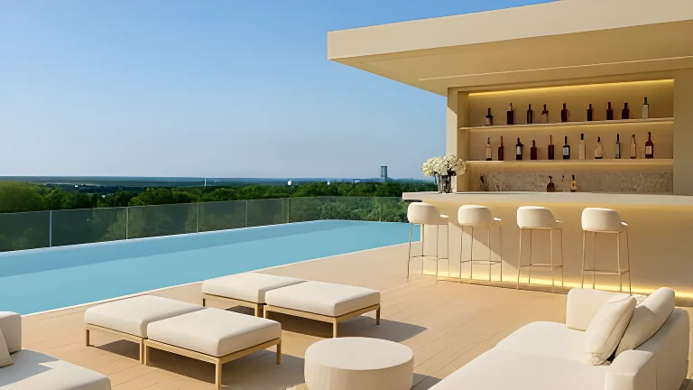 San Siro, il superattico con rooftop, piscina infinity e vista sullo skyline di Milano