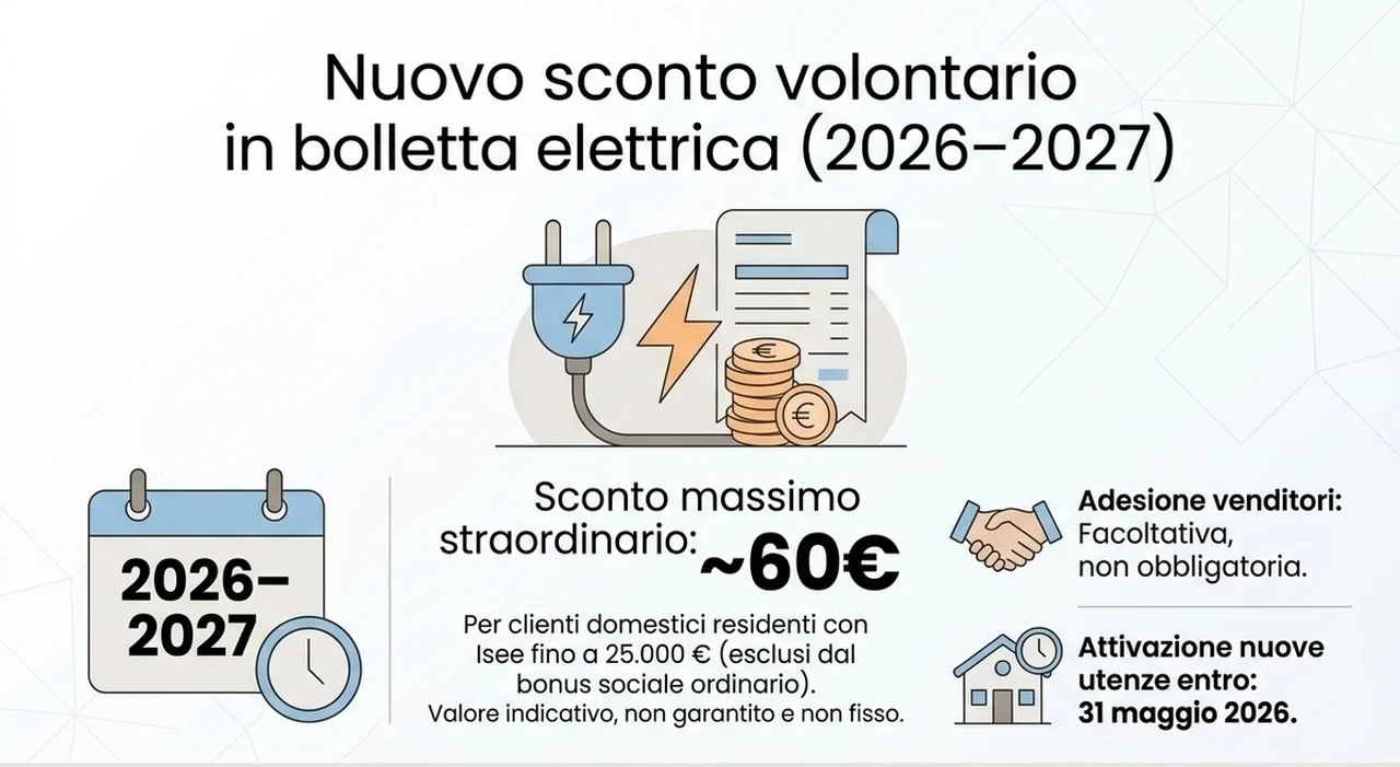 Sconto sulle bollette della luce fino a 60 euro con Isee a 25mila: chi ne ha diritto