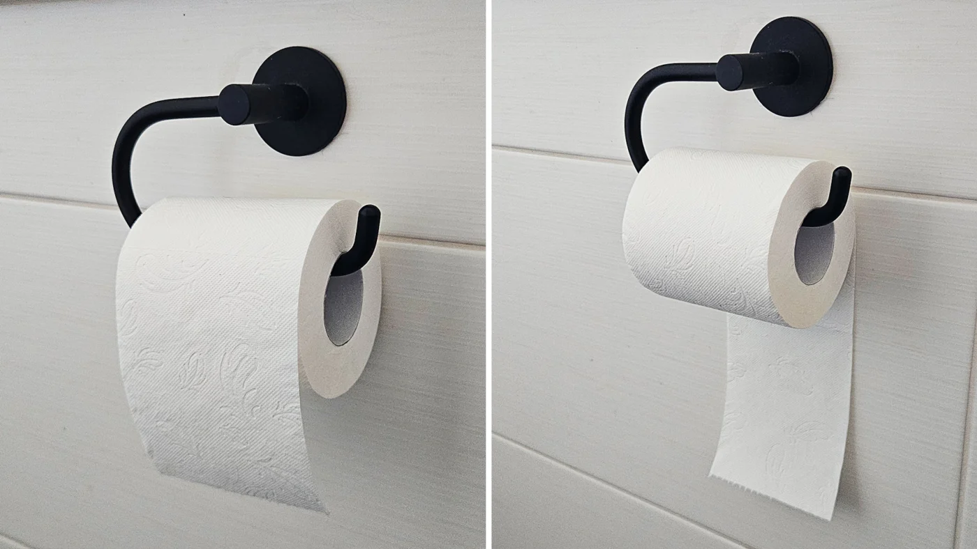 Toilettenpapier aufhängen Vergleich